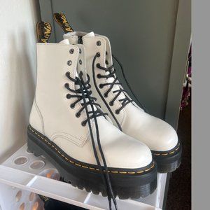 White Platform Authentic Dr Martens (Size 9 US Mens)